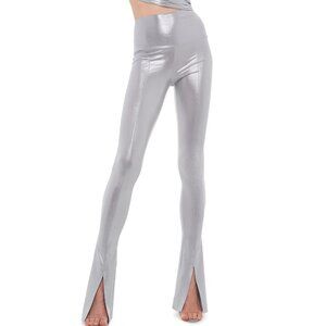 Norma Kamali Silver Spat Legging, S